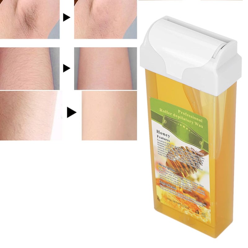 klarako 3.52 Ounce Roll On Wax, Depilatory Heater Wax, Professional Roller Depilatory Wax Home Hair Removal Wax Roller Wax(Honey) - Image 4