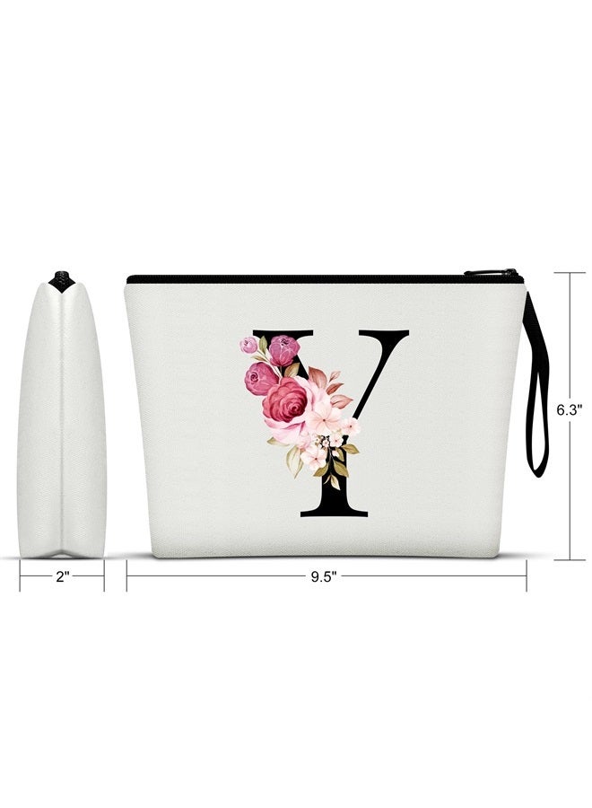 Vavabox A-Z Personalized Makeup Bag,Birthday Gifts for Women Mom,Gifts for Best Friend,Bride Bridesmaid Cosmetic bag (Y) - Image 2