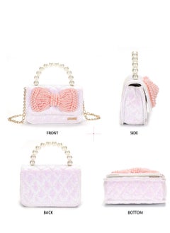 Excefore Girls Bow Purse, Little Girl Purse, Kids Baby Sparkly Bow Handbags, Small Crossbody Shoulder Bags, Travel Shoulder Crossbody Bag, Gifts for Little Girls  - Image 3