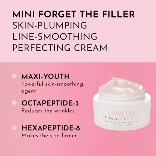 Lawless Mini Forget the Filler SkinPlumping LineSmoothing Perfecting Cream Premium NonAcne Moisturizer Designed to Prime Plump Smooth and Tighten Skin for a Youthful Hydrating Look 05 oz - Image 3