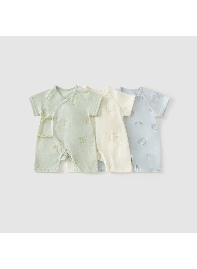 Tongtai Baby Short-sleeved Rompers Summer Thin Style Unisex Baby Clothes Newborn Onesies Crawlers Seamless Pajamas - Image 3
