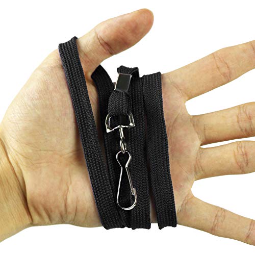 Ollain Badge Lanyards Flat Lanyard Swivel Hooks Durably Neck Bulk lanyards with Clip 100 Pack - Image 3