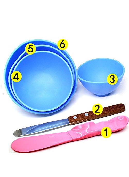 BONEW BONEW 4PCS Dental Plastic Mixing Alginate Modelling Carver Rubber Plaster Bowl 2 Mixing Spatulas 