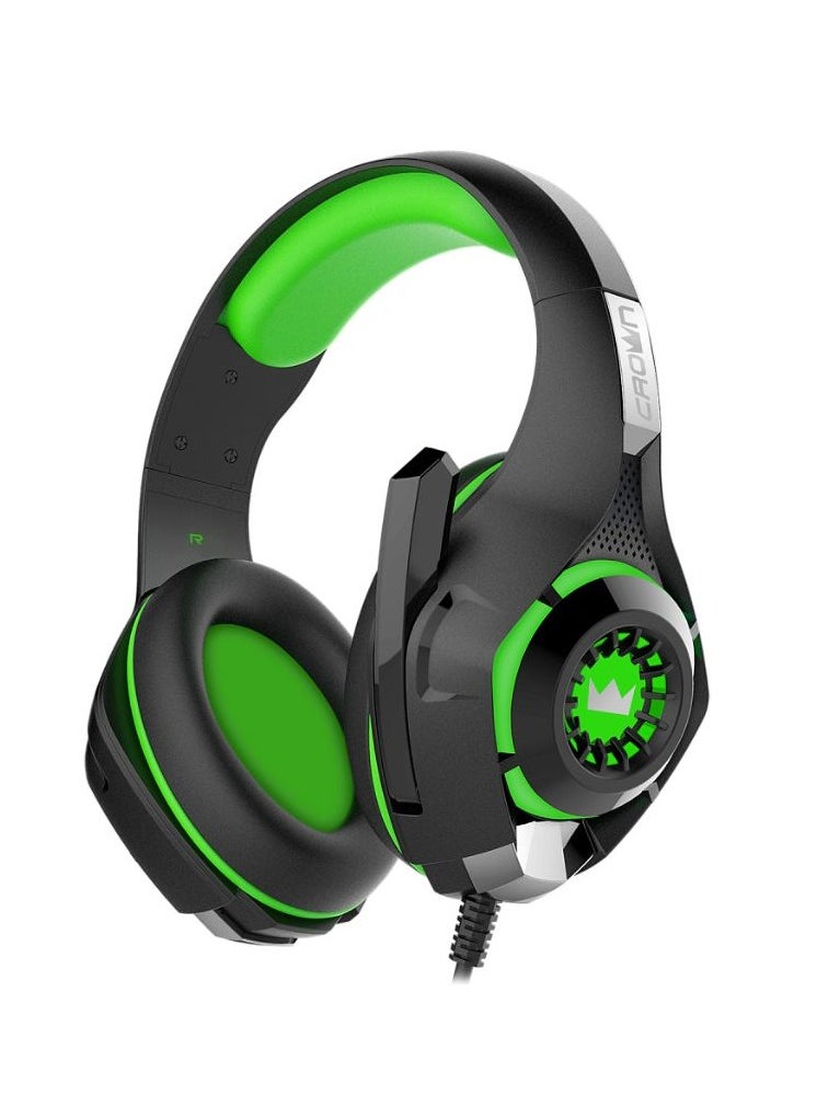 Crown Micro Gaming Headset CMGH-101T Black and Green - pzsku/Z2EEA3C20B87805FFDCF2Z/45/_/1726645301/0da858d8-e54f-4424-900f-471d53b035c1