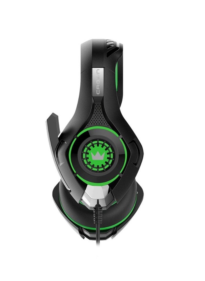 Crown Micro Gaming Headset CMGH-101T Black and Green - pzsku/Z2EEA3C20B87805FFDCF2Z/45/_/1726645302/b22afa28-2500-4129-b1bc-3d3f70dd8d2f