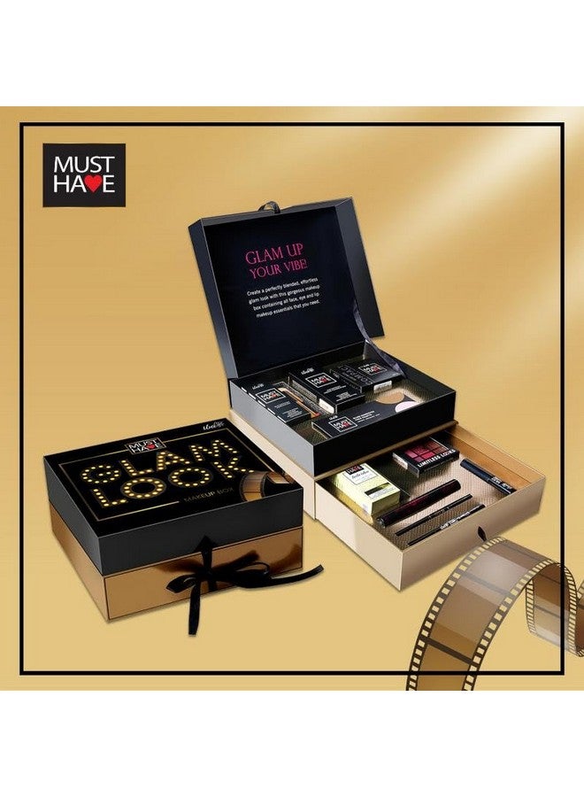Iba Must Have Glam Look Makeup Box Medium for Women | Pre Makeup Serum | Waterproof Foundation | Matte Compact | Concealer | Transfer Proof Lipstick | 3 in 1 Face Palette with Blush Highlighter Contour | 9 in 1 Eyeshadow Palette | Smudge Proof Kajal | Eyeliner| Mascara | Long Lasting & Waterproof Face Makeup | Makeup Kit for Women - Image 5
