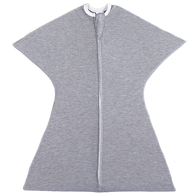 SleepingBaby ZipadeeZip Transition Swaddle Cozy Baby Swaddle Blanket with Zipper Convenience Roomy Wearable Blanket for Easy Diaper Changes Heather Grey XSmall 36 Month