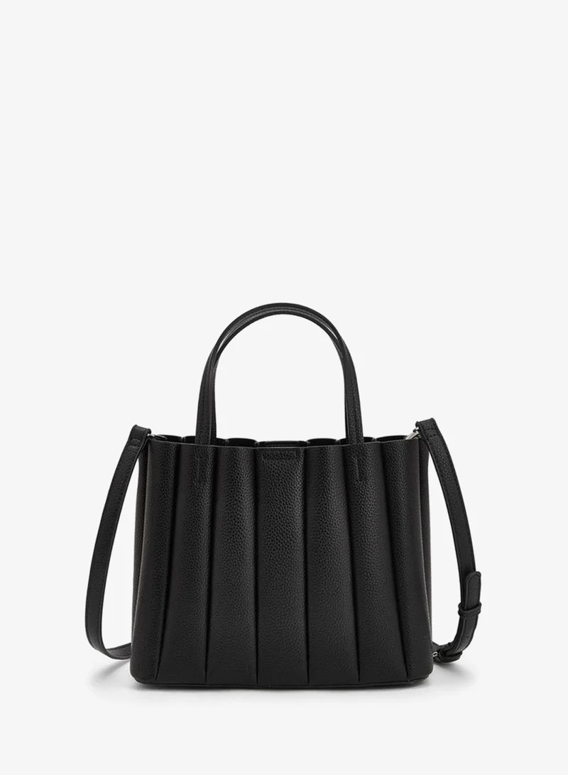 Celeste BLACK Pleated Tote Bag With Pouch for Women | Best Price UAE