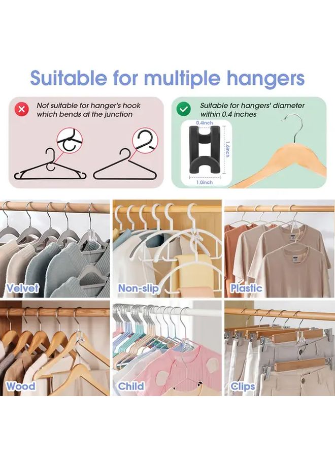 White Clothes Hanger Connector Hooks 20PCS Space Saving Heavy Duty Closet Extender - Image 5