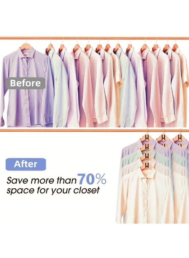 White Clothes Hanger Connector Hooks 20PCS Space Saving Heavy Duty Closet Extender - Image 4
