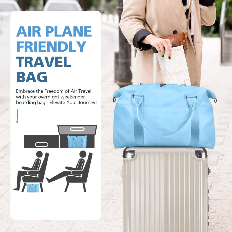 TOPBAG Travel Duffle, Waterproof Weekender Carry On Tote for Women, Travel Essentials Sport Gym for Men, Hospital Bag for Labor and Delivery, Overnight Luggage With Trolley Sleeve - Image 2