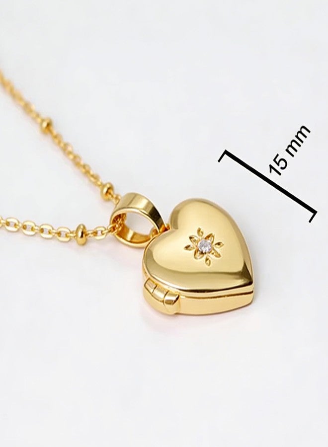 YOUFENG Love Heart Locket Necklace that Holds Pictures Photo Lockets Birthday Gifts Jewelry for Women - Image 5