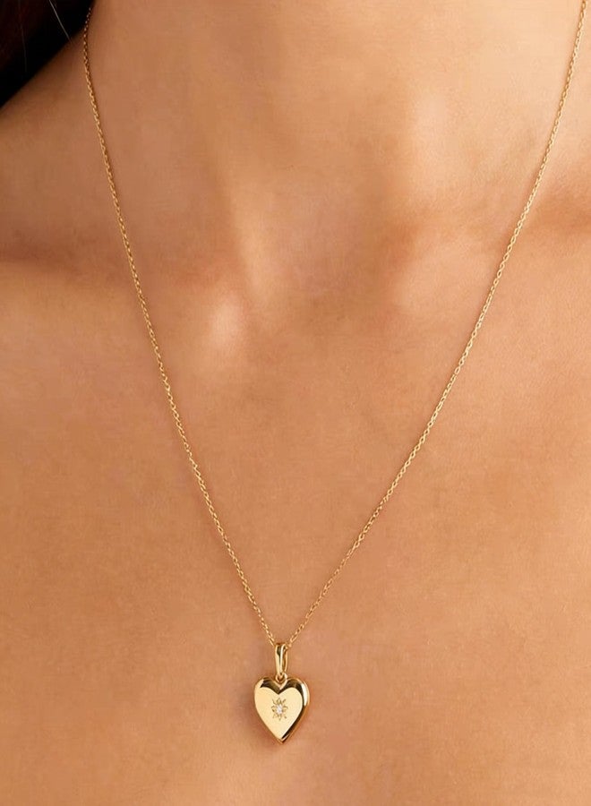 YOUFENG Love Heart Locket Necklace that Holds Pictures Photo Lockets Birthday Gifts Jewelry for Women - Image 4