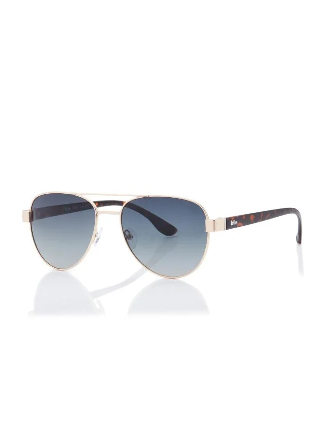لي كوبر Polarized Sunglasses Gold Frame Gradient G15 Mirror Lens 60mm  - LC1201C02