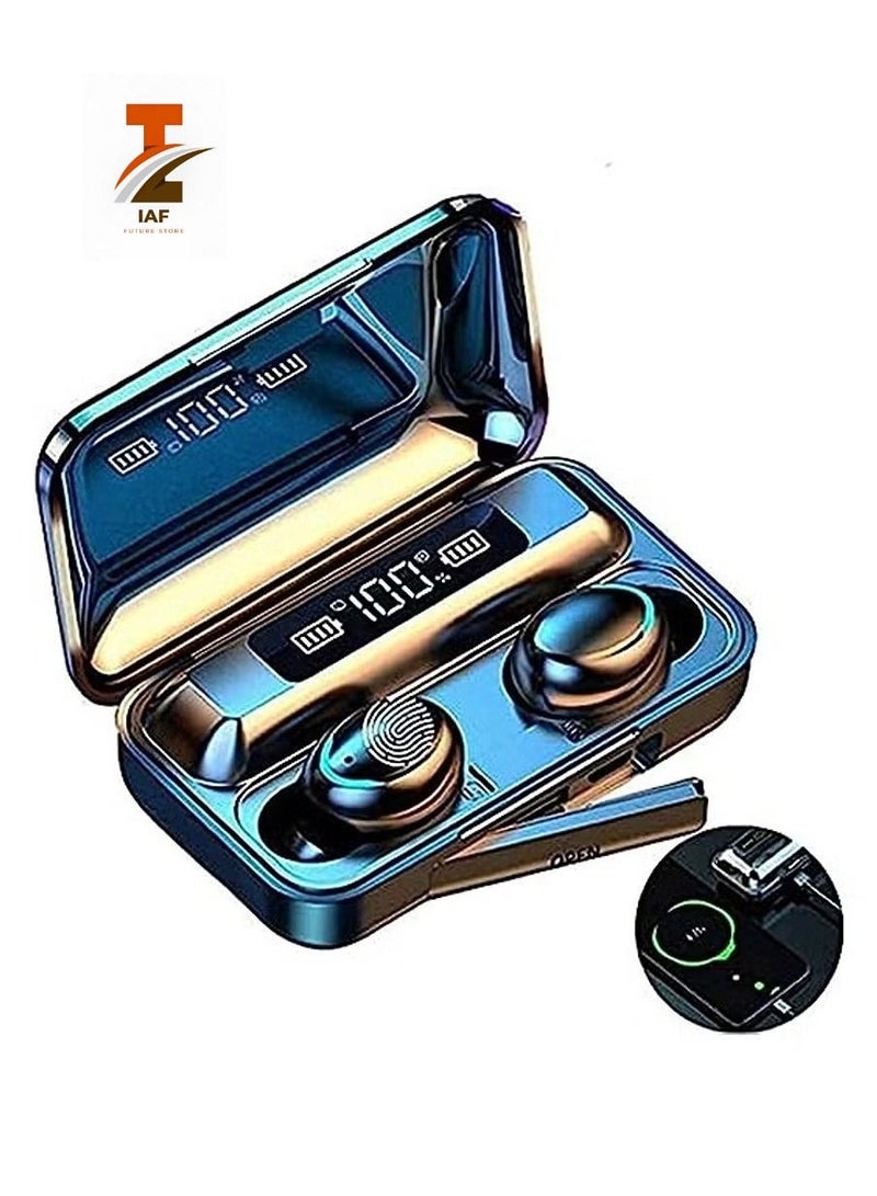 IAF Original F9-5 BT Earphones 5.0 TWS Fingerprint Touch Headset HiFi Stereo in Ear Earbuds Wireless Headphones - Image 1