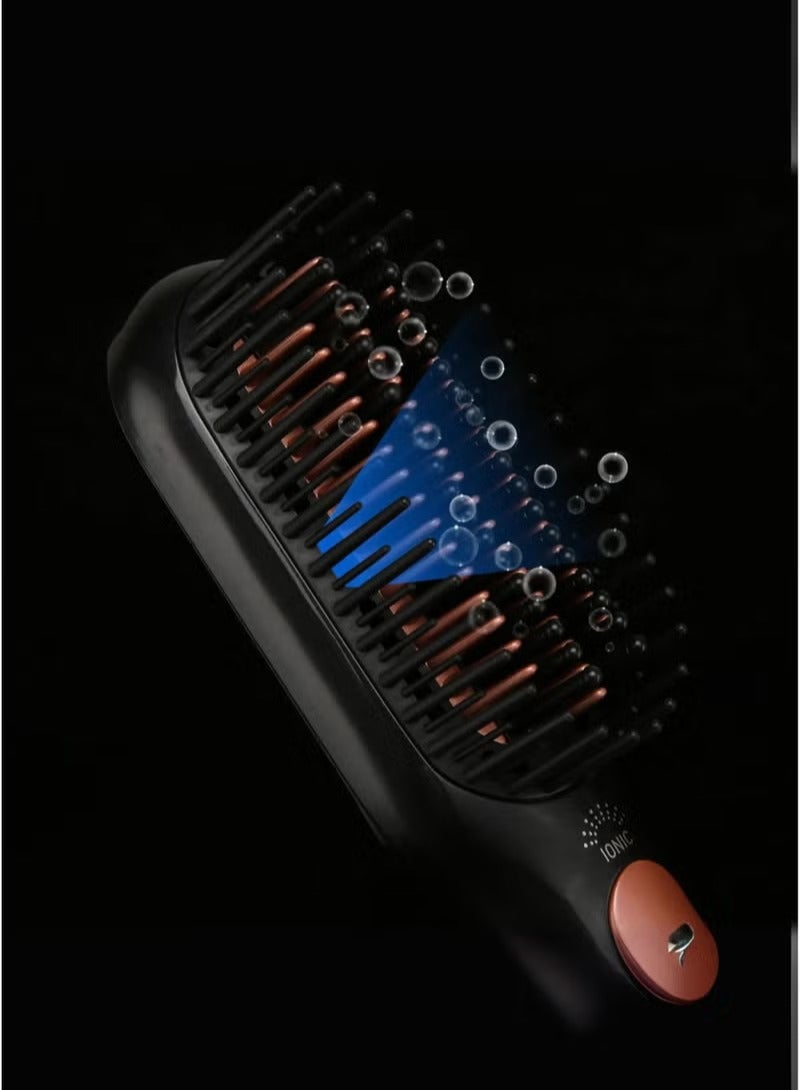 JOY CARE Joy 3-in-1 Professional Hair Styling Brush – Hot Air Dryer, Volumizer & Straightener, Black/Rose Gold - Image 5