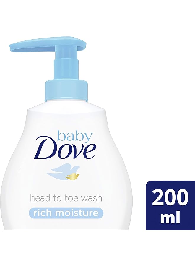 Dove Rich Moisture Head To Toe Wash For Baby 200 Ml - Image 3