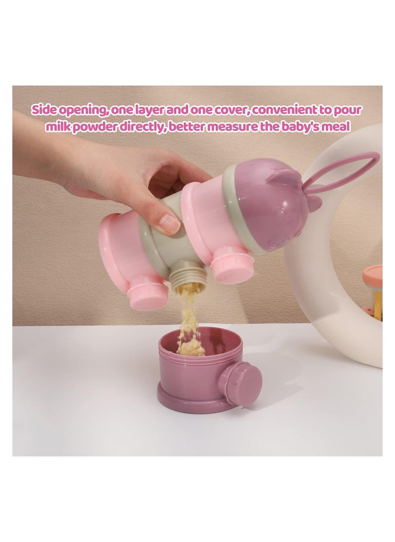RATSAW - Baby Milk Powder Dispenser Portable 4 Layers 270 ml per Layer Twist-Lock compartments Kids Baby Storage Container Stackable Pots Milk Powder Dispenser and Snack Storage Container - Image 1