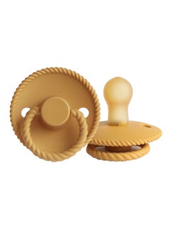 FRIGG Rope Latex Pacifier, 0-6 Months, Size 1 - Honey Gold  - Image 1