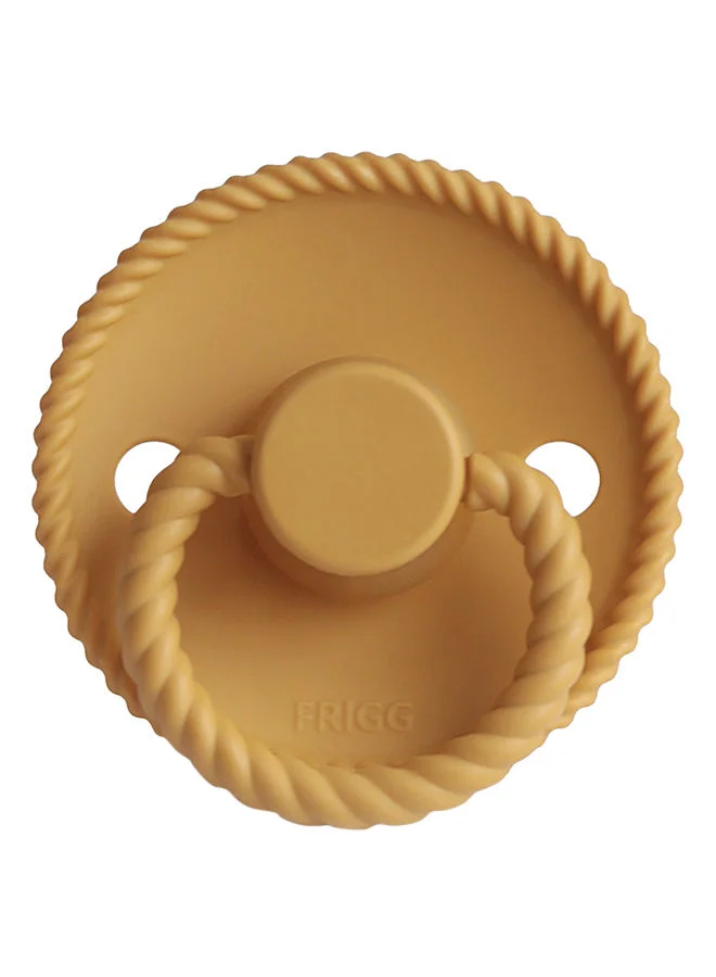 FRIGG Rope Latex Pacifier, 0-6 Months, Size 1 - Honey Gold
