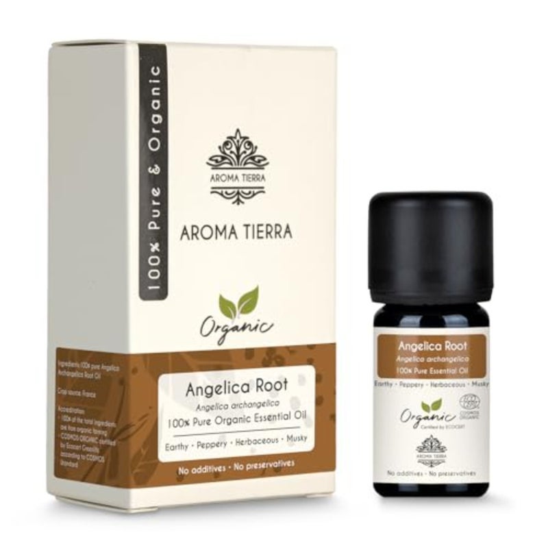 الزيت العطري لجذر حشيشة الملاك العضوي - نقي وغير مخفف بنسبة 100% - ترابي، عشبي ومسك - للعلاج بالروائح العطرية والعطور والناشر والاسترخاء والبشرة - Image 3