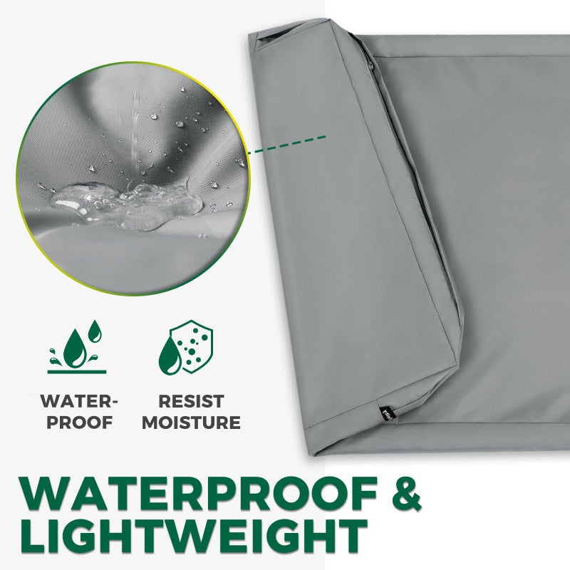 PAWFINITY Waterproof Dog Bed Cover Replacement Washable, Easy to Clean, Pet Hair Resistant, Heavy Duty Oxford, Zipper Closure, Indoor/Outdoor Use, Fits 36 Inch Dog Crate -Large, 35"x 22"x 3.5", Grey - Image 3