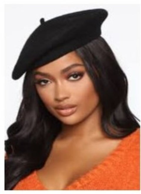 Solid color beret hat