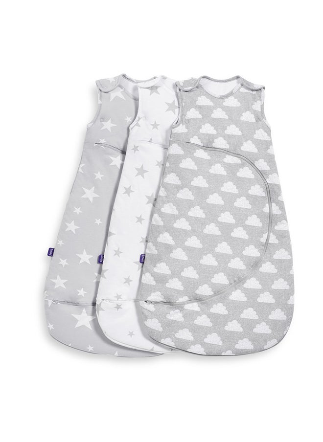 Snuz - Pouch Sleeping Bag Fir Infant And Baby Clever Nappy Change Zip 100% Cotton For Temperatures If 21 - 23 Celsius Suitable From 0 To 6 Months Colour Cloud Nine Maximum Baby Length 68 Cm - Image 1