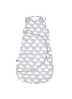 Snuz Pouch Sleeping Bag Fir Infant And Baby Clever Nappy Change Zip 100% Cotton For Temperatures If 21 - 23 Celsius Suitable From 0 To 6 Months Colour Cloud Nine Maximum Baby Length 68 Cm  - Image 1