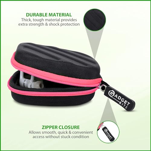 GadgetBite Earphone Carrying EVA Case for Earphones, Headset, Pen Drives, SD Cards - (Carry case only) (Pink) - Image 2