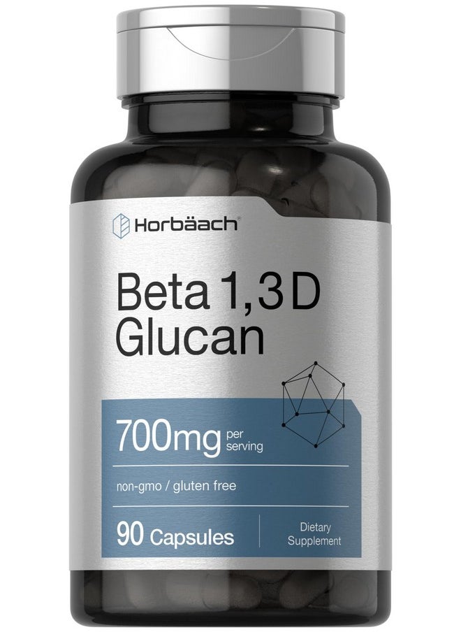Horbaach Horbäach Beta Glucan 1 3D 700 mg | 90 Capsules | Beta 1,3, 1,6 D Glucan | Non-GMO, Gluten Free Supplement  - Image 1