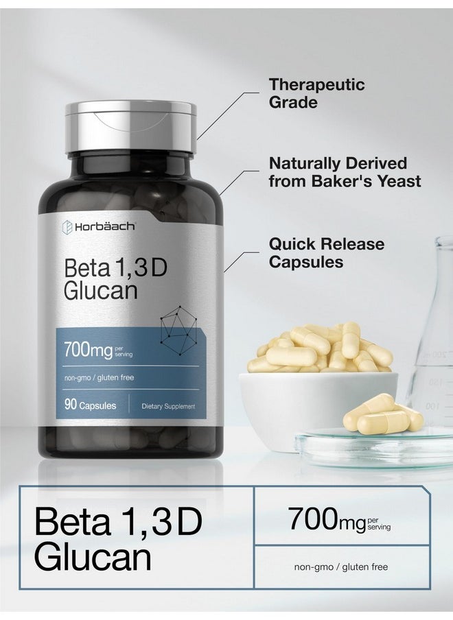 Horbaach Horbäach Beta Glucan 1 3D 700 mg | 90 Capsules | Beta 1,3, 1,6 D Glucan | Non-GMO, Gluten Free Supplement  - Image 4