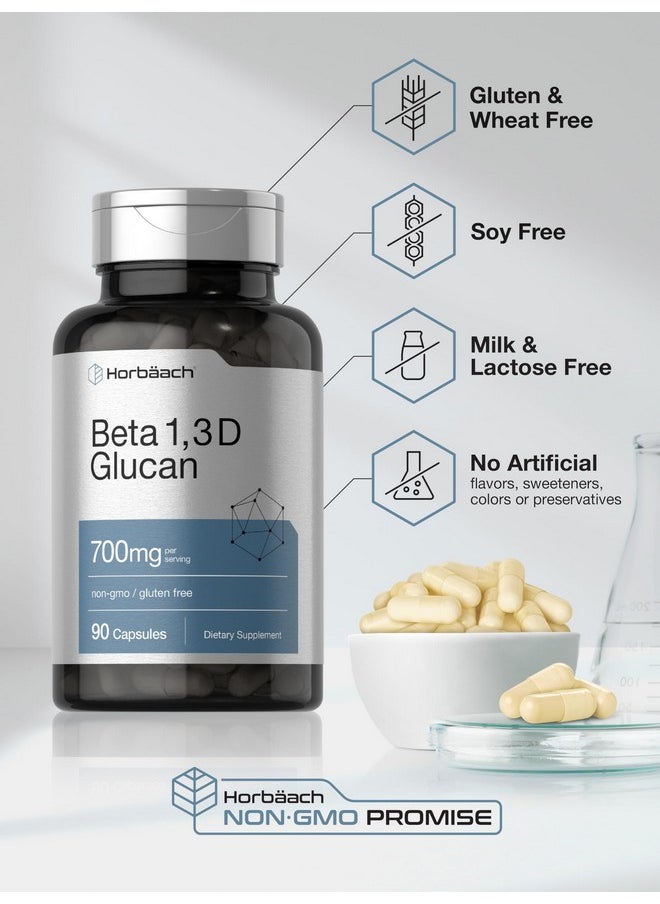 Horbaach Horbäach Beta Glucan 1 3D 700 mg | 90 Capsules | Beta 1,3, 1,6 D Glucan | Non-GMO, Gluten Free Supplement  - Image 5