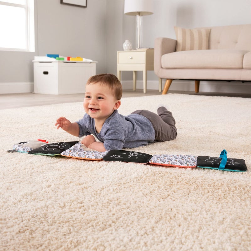 Lamaze Colorful Journey Caterpillar High Contrast Baby Book - Soft Fabric Baby Sensory Books - Includes Chewy Apple for Teething Babies - Baby Sensory Toys Ages 6 Months and Up - Image 2