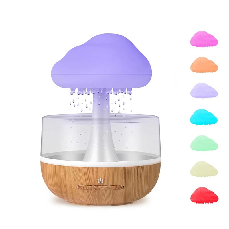 Illuminati store Humidifier for Home and Cloud Rain Diffuser and Snuggle Cloud Light Humidifier Raindrop Humidifier Relaxing Sound Essential Oil Diffuser for Home Office Rain Cloud Humidifier - Image 1