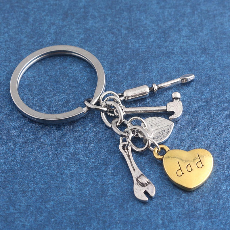 2pcs Letter Design Alloy Key Chains Mother's Day Father's Day - Image 2