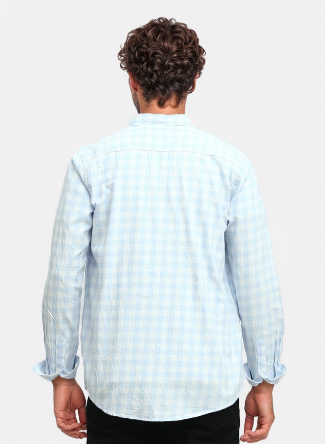 RAVIN Baby Blue & White Caro Long Sleeves Shirt - Image 2