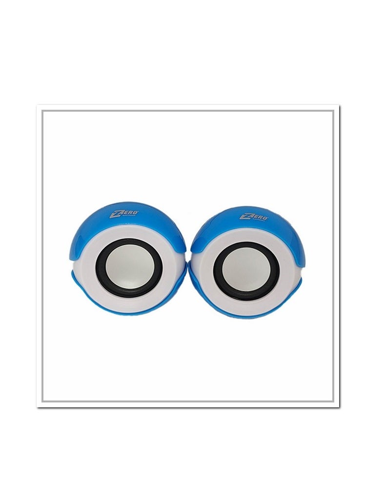 Zero - Zero ZR-45 Wired Digital Speaker for Computer and Laptop, 2 Pieces - Blue - Image 1