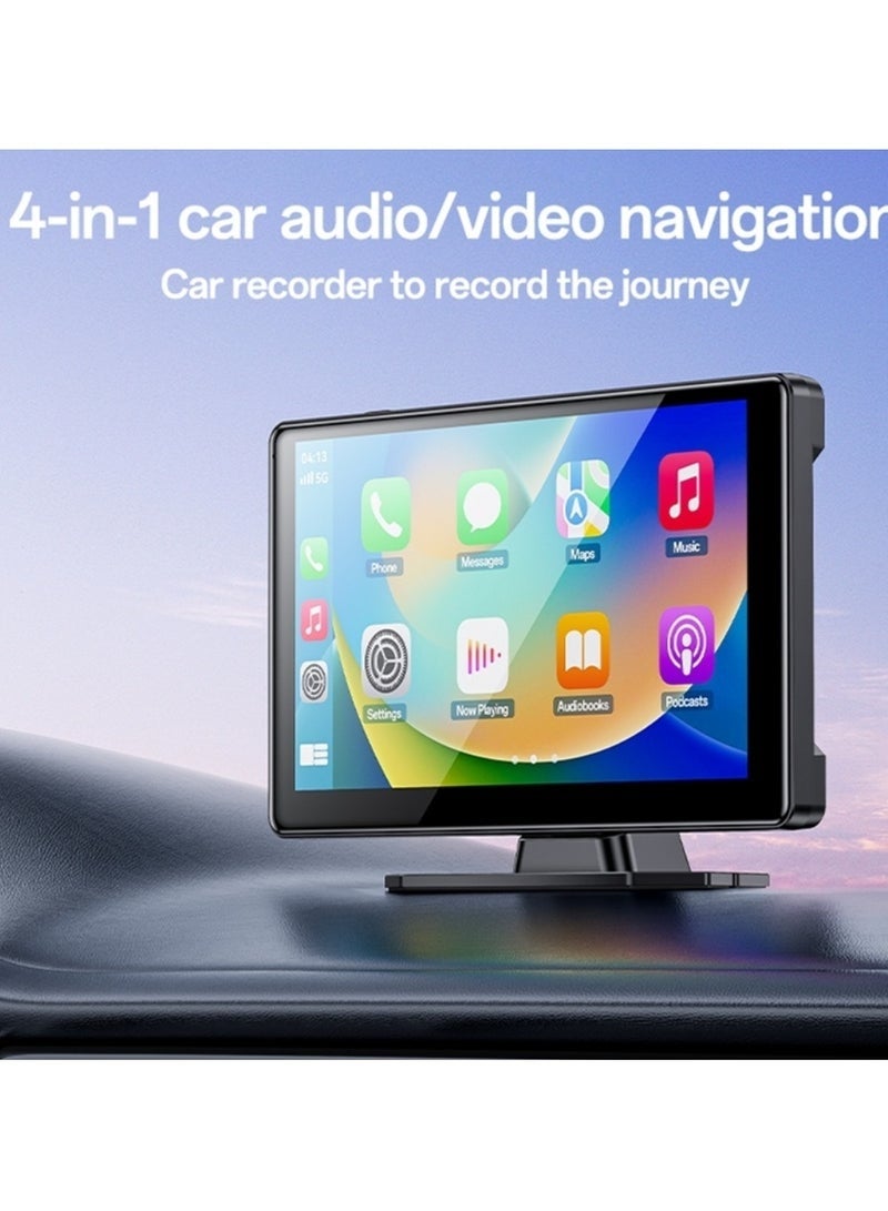 Yesido KM18 CarPlay Center Console – 9" Touch Screen Portable Car Multimedia System with Rear Camera, Driving Recorder, Wireless Apple CarPlay & Android Auto, Navigation & Bluetooth – Black - Image 2