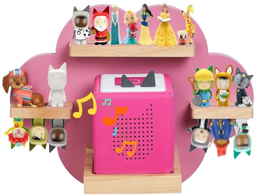 Conamily for Toines Box Shelf for TonieBox 21 Cloud Tonie Shelf Magnetic Pink Tonies Display 1220 Characters Compatible with Toniebox Player Storage Rack for Kids Play Room - Image 1