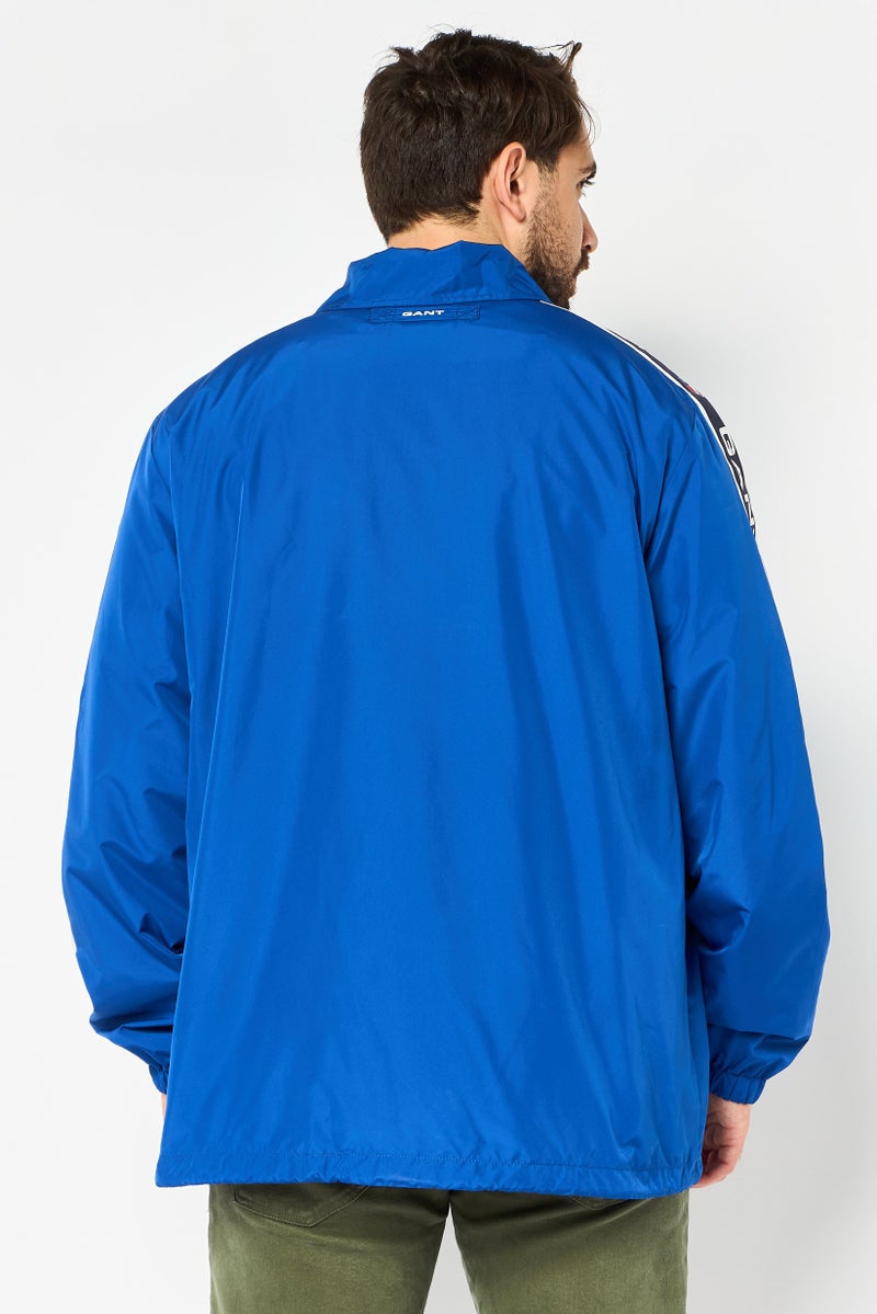 GANT Men Brand Logo Parka Jacket, Blue - Image 3
