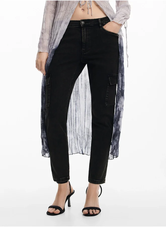 DESIGUAL Straight Cargo Jeans