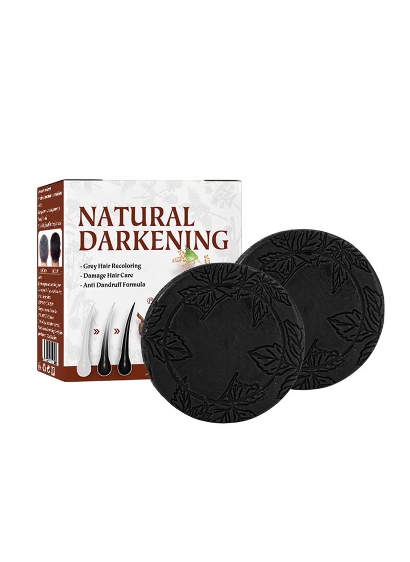 Excefore - Grey Hair Reverse Bar - Mane Root Activator Shampoo and Hair Color Restorer, Reverse Grey Hair Bar Shampoo, Natural Hair Darkening Soap for Grey Hair Care, 2 PCS - Image 1