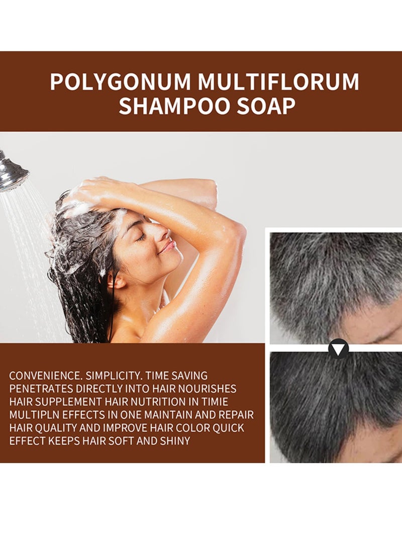 Excefore - Grey Hair Reverse Bar - Mane Root Activator Shampoo and Hair Color Restorer, Reverse Grey Hair Bar Shampoo, Natural Hair Darkening Soap for Grey Hair Care, 2 PCS - Image 1