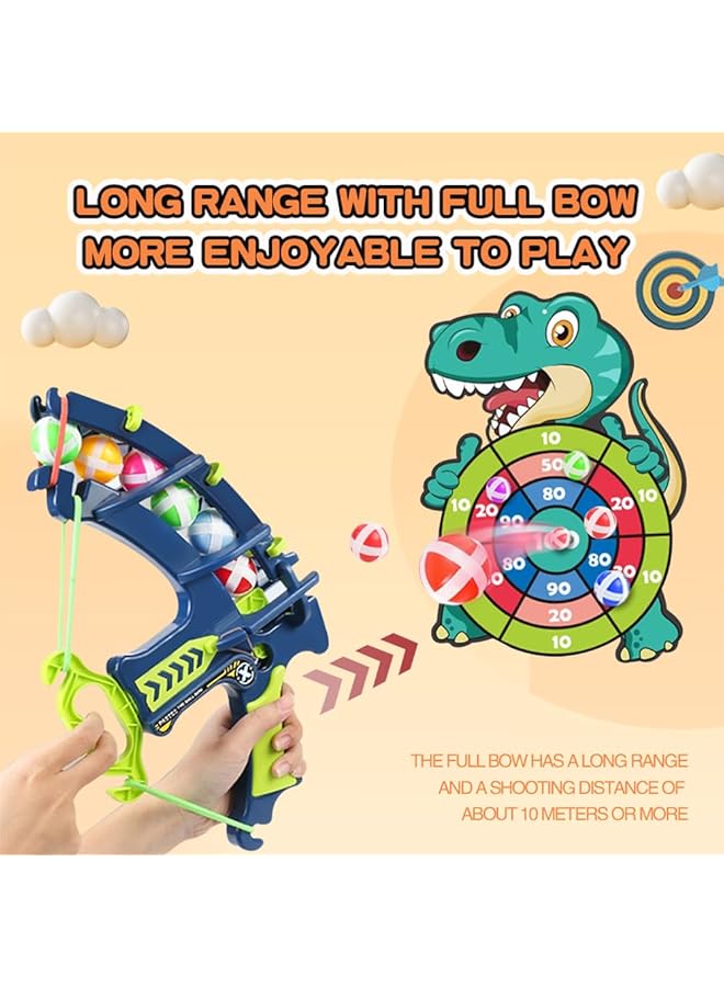 DMG TECH Target Shooting Games Kids Toys Archery Toy Set Safe Shooting Games Toys 1 Dinosaur Bow And Arrow With 24 Sticky Balls For 4 5 6 7 8 9 Years Old Boys Girls Toy Set Gift - Image 5