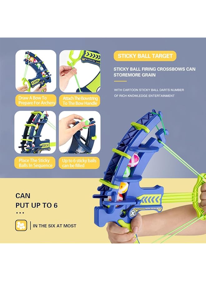 DMG TECH Target Shooting Games Kids Toys Archery Toy Set Safe Shooting Games Toys 1 Dinosaur Bow And Arrow With 24 Sticky Balls For 4 5 6 7 8 9 Years Old Boys Girls Toy Set Gift - Image 3