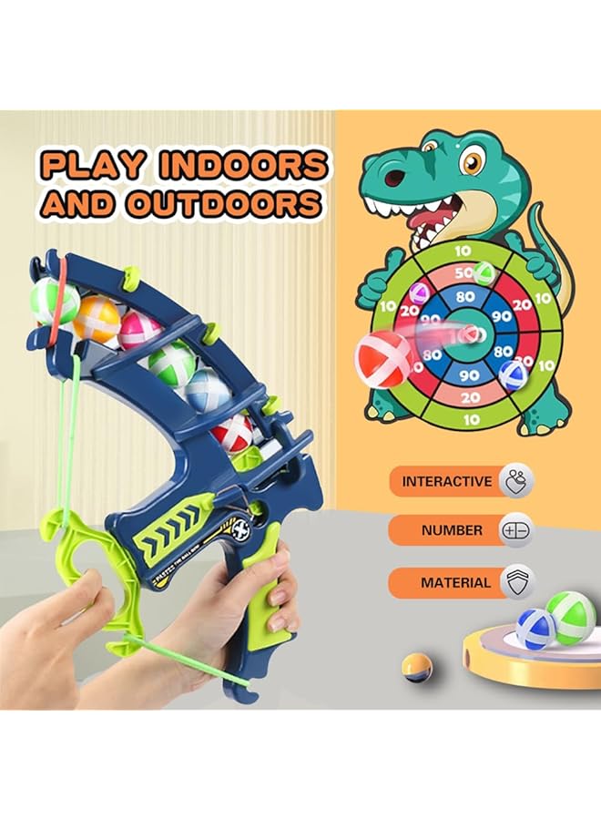 DMG TECH Target Shooting Games Kids Toys Archery Toy Set Safe Shooting Games Toys 1 Dinosaur Bow And Arrow With 24 Sticky Balls For 4 5 6 7 8 9 Years Old Boys Girls Toy Set Gift - Image 2