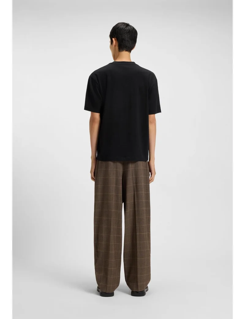 HUGO Cotton-jersey T-shirt with wax-stamp logo