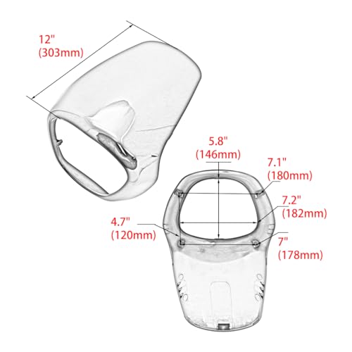 FENGREN Motorcycle Headlight Fairing Cowl Mask Headlight Fairing Cover Compatible with 2006-2009 Suzuki Boulevard M109R / VZR1800 / Intruder M1800R 51811-48G00(Gloss Black) - Image 4