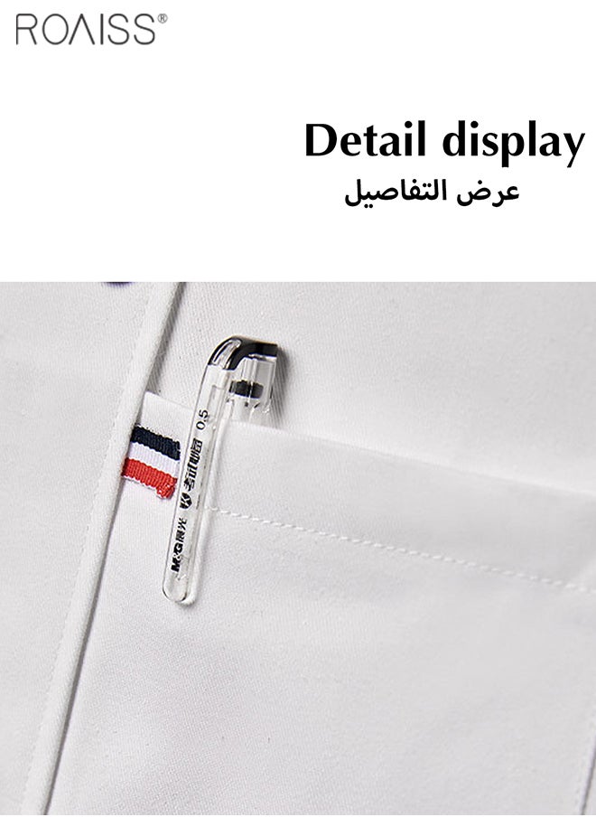 roaiss - Fashionable Uniforms Spring Fall Kitchen Uniform Long Sleeve in Breathable Polyester Fabric, Chef Workwear Decent Tailoring - Image 1